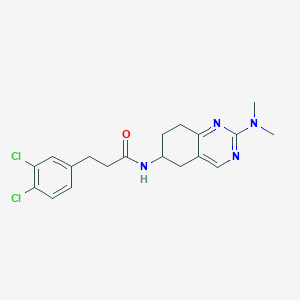 3-(3,4-Dichlorophenyl)-N-[2-(dimethylamino)-5,6,7,8-tetrahydroquinazolin-6-yl]propanamide