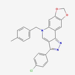 3-(4-chlorophenyl)-5-(4-methylbenzyl)-5H-[1,3]dioxolo[4,5-g]pyrazolo[4,3-c]quinoline