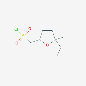 (5-Ethyl-5-methyloxolan-2-yl)methanesulfonyl chloride