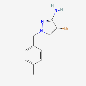 molecular formula C11H12BrN3 B2432579 4-bromo-1-(4-methylbenzyl)-1H-pyrazol-3-amine CAS No. 895929-86-9