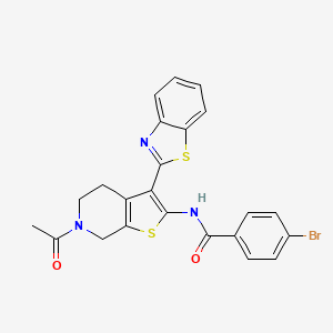 N-(6-acetyl-3-(benzo[d]thiazol-2-yl)-4,5,6,7-tetrahydrothieno[2,3-c]pyridin-2-yl)-4-bromobenzamide