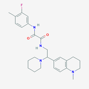 N-(3-fluoro-4-methylphenyl)-N'-[2-(1-methyl-1,2,3,4-tetrahydroquinolin-6-yl)-2-piperidin-1-ylethyl]ethanediamide