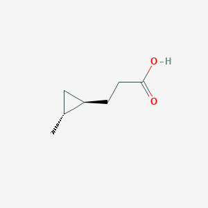 molecular formula C7H12O2 B2432595 3-[(1R,2R)-2-Methylcyclopropyl]propanoic acid CAS No. 2350603-11-9