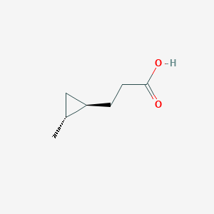 molecular formula C7H12O2 B2432595 3-[(1R,2R)-2-甲基环丙基]丙酸 CAS No. 2350603-11-9