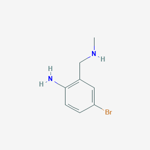 molecular formula C8H11BrN2 B2432600 4-Bromo-2-[(methylamino)methyl]aniline CAS No. 1199781-39-9