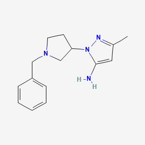 molecular formula C15H20N4 B2432606 1-(1-benzylpyrrolidin-3-yl)-3-methyl-1H-pyrazol-5-amine CAS No. 1274595-13-9