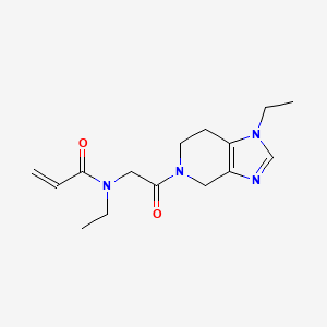 N-Ethyl-N-[2-(1-ethyl-6,7-dihydro-4H-imidazo[4,5-c]pyridin-5-yl)-2-oxoethyl]prop-2-enamide