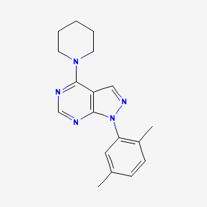 molecular formula C18H21N5 B2432609 1-(2,5-二甲苯基)-4-(哌啶-1-基)-1H-吡唑并[3,4-d]嘧啶 CAS No. 1005308-06-4