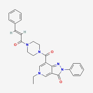 (E)-7-(4-cinnamoylpiperazine-1-carbonyl)-5-ethyl-2-phenyl-2H-pyrazolo[4,3-c]pyridin-3(5H)-one