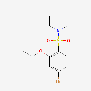 molecular formula C12H18BrNO3S B2432626 4-bromo-2-ethoxy-N,N-diethylbenzenesulfonamide CAS No. 723743-93-9