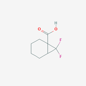 molecular formula C8H10F2O2 B2432636 7,7-Difluorobicyclo[4.1.0]heptane-1-carboxylic acid CAS No. 2248351-67-7