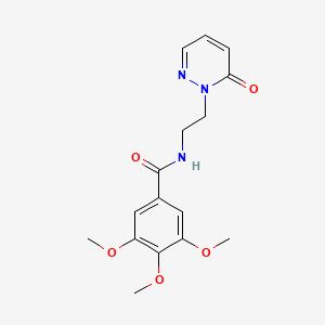 molecular formula C16H19N3O5 B2432638 3,4,5-三甲氧基-N-(2-(6-氧代哒嗪-1(6H)-基)乙基)苯甲酰胺 CAS No. 1049549-29-2