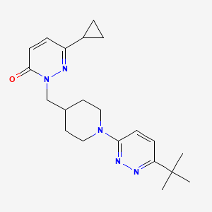 molecular formula C21H29N5O B2432643 2-{[1-(6-叔丁基吡哒嗪-3-基)哌啶-4-基]甲基}-6-环丙基-2,3-二氢吡哒嗪-3-酮 CAS No. 2202260-30-6