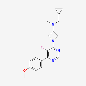 N-(Cyclopropylmethyl)-1-[5-fluoro-6-(4-methoxyphenyl)pyrimidin-4-yl]-N-methylazetidin-3-amine