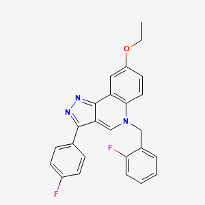 molecular formula C25H19F2N3O B2432648 8-ethoxy-5-(2-fluorobenzyl)-3-(4-fluorophenyl)-5H-pyrazolo[4,3-c]quinoline CAS No. 866589-72-2