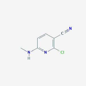 molecular formula C7H6ClN3 B2432650 2-Chloro-6-(methylamino)nicotinonitrile CAS No. 1845689-90-8