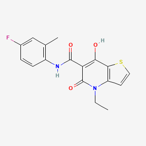 molecular formula C17H15FN2O3S B2432662 4-etil-N-(4-fluoro-2-metilfenil)-7-hidroxi-5-oxo-4H,5H-tieno[3,2-b]piridina-6-carboxamida CAS No. 1251606-74-2