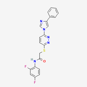 N-(2,4-difluorophenyl)-2-((6-(4-phenyl-1H-imidazol-1-yl)pyridazin-3-yl)thio)acetamide