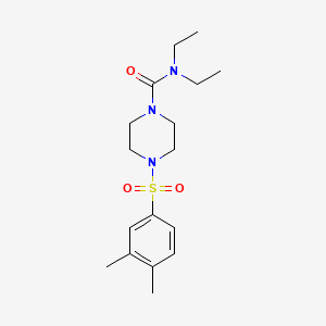 molecular formula C17H27N3O3S B2432664 4-[(3,4-二甲基苯基)磺酰基]-N,N-二乙基-1-哌嗪甲酰胺 CAS No. 694474-83-4