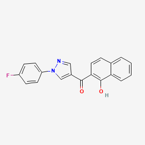 molecular formula C20H13FN2O2 B2432712 [1-(4-fluorophenyl)-1H-pyrazol-4-yl](1-hydroxy-2-naphthyl)methanone CAS No. 956961-82-3