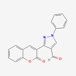 molecular formula C19H12N2O3 B2432720 3-(2-oxo-2H-chromen-3-yl)-1-phenyl-1H-pyrazole-4-carbaldehyde CAS No. 103593-79-9