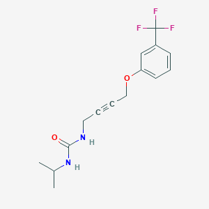 molecular formula C15H17F3N2O2 B2432722 1-异丙基-3-(4-(3-(三氟甲基)苯氧基)丁-2-炔-1-基)脲 CAS No. 1421508-07-7