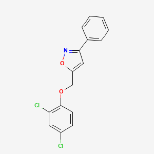 molecular formula C16H11Cl2NO2 B2432724 5-[(2,4-Dichlorophenoxy)methyl]-3-phenylisoxazole CAS No. 672951-45-0