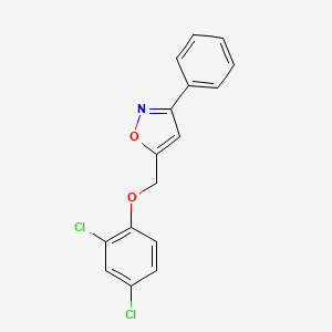 molecular formula C16H11Cl2NO2 B2432724 5-[(2,4-二氯苯氧基)甲基]-3-苯基异恶唑 CAS No. 672951-45-0