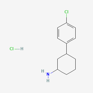 molecular formula C12H17Cl2N B2432727 3-(4-氯苯基)环己烷-1-胺盐酸盐 CAS No. 1909337-47-8