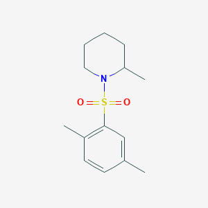 molecular formula C14H21NO2S B243273 1-(2,5-Dimethylbenzenesulfonyl)-2-methylpiperidine 