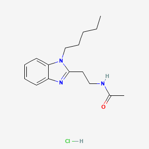 molecular formula C16H24ClN3O B2432732 N-(2-(1-pentyl-1H-benzo[d]imidazol-2-yl)ethyl)acetamide hydrochloride CAS No. 1215502-60-5