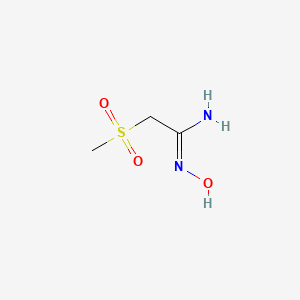 molecular formula C3H8N2O3S B2432734 N'-羟基-2-甲基磺酰基乙酰亚胺 CAS No. 446276-20-6