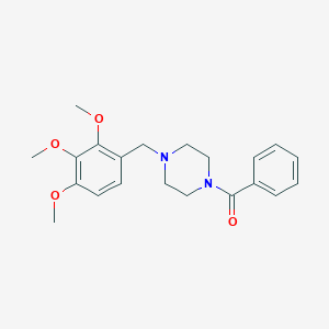 molecular formula C21H26N2O4 B243274 1-Benzoyl-4-(2,3,4-trimethoxybenzyl)piperazine 