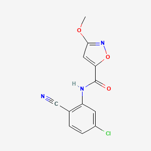 molecular formula C12H8ClN3O3 B2432744 N-(5-氯-2-氰基苯基)-3-甲氧基异恶唑-5-甲酰胺 CAS No. 1428363-25-0