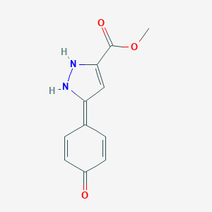 molecular formula C11H10N2O3 B243275 methyl 5-(4-oxocyclohexa-2,5-dien-1-ylidene)-1,2-dihydropyrazole-3-carboxylate 