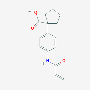molecular formula C16H19NO3 B2432759 Methyl 1-[4-(prop-2-enoylamino)phenyl]cyclopentane-1-carboxylate CAS No. 2411304-90-8