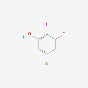 molecular formula C6H3BrFIO B2432760 5-Bromo-3-fluoro-2-iodophenol CAS No. 1805500-75-7