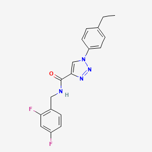 molecular formula C18H16F2N4O B2432763 N-(2,4-difluorobenzyl)-1-(4-ethylphenyl)-1H-1,2,3-triazole-4-carboxamide CAS No. 1326847-46-4