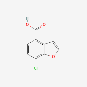molecular formula C9H5ClO3 B2432780 7-Chlorobenzofuran-4-carboxylic acid CAS No. 1038509-42-0