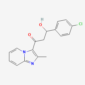 molecular formula C17H15ClN2O2 B2432787 3-(4-Chlorophenyl)-3-hydroxy-1-(2-methylimidazo[1,2-a]pyridin-3-yl)-1-propanone CAS No. 478029-60-6