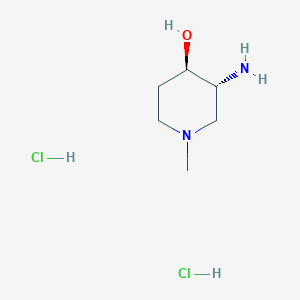 molecular formula C6H16Cl2N2O B2432792 trans-3-Amino-1-methylpiperidin-4-ol dihydrochloride CAS No. 1609406-37-2