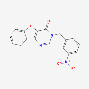molecular formula C17H11N3O4 B2432794 5-[(3-Nitrophenyl)methyl]-8-oxa-3,5-diazatricyclo[7.4.0.0^{2,7}]trideca-1(9),2(7),3,10,12-pentaen-6-one CAS No. 912623-77-9