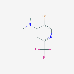 molecular formula C7H6BrF3N2 B2432795 5-Bromo-N-methyl-2-(trifluoromethyl)pyridin-4-amine CAS No. 1369921-50-5