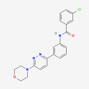 molecular formula C21H19ClN4O2 B2432796 3-chloro-N-(3-(6-morpholinopyridazin-3-yl)phenyl)benzamide CAS No. 899985-60-5