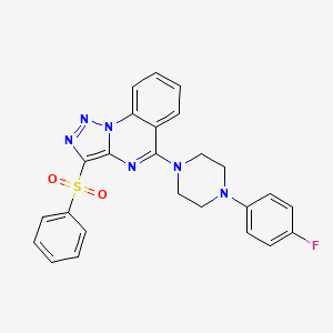 5-[4-(4-Fluorophenyl)piperazin-1-yl]-3-(phenylsulfonyl)[1,2,3]triazolo[1,5-a]quinazoline