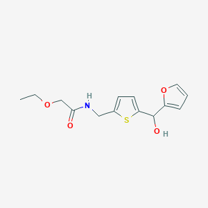 molecular formula C14H17NO4S B2432801 2-エトキシ-N-((5-(フラン-2-イル(ヒドロキシ)メチル)チオフェン-2-イル)メチル)アセトアミド CAS No. 1788675-51-3