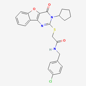 N-(4-chlorobenzyl)-2-[(3-cyclopentyl-4-oxo-3,4-dihydro[1]benzofuro[3,2-d]pyrimidin-2-yl)sulfanyl]acetamide