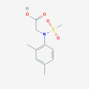 molecular formula C11H15NO4S B2432842 N-(2,4-二甲苯基)-N-(甲磺酰基)甘氨酸 CAS No. 363156-36-9