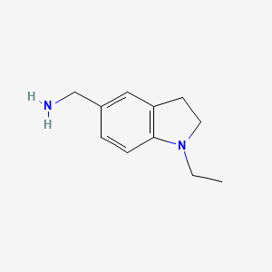 B2432853 (1-Ethyl-2,3-dihydro-1h-indol-5-yl)methanamine CAS No. 1092351-24-0