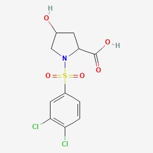 molecular formula C11H11Cl2NO5S B2432855 1-(3,4-二氯苯磺酰基)-4-羟基吡咯烷-2-羧酸 CAS No. 1009784-35-3
